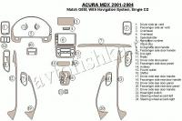 Декоративные накладки салона Acura MDX 2001-2004 с навигацией система, Радио с CD Player