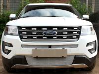 Ford Explorer (16–) Защита радиатора Premium, хром, верх